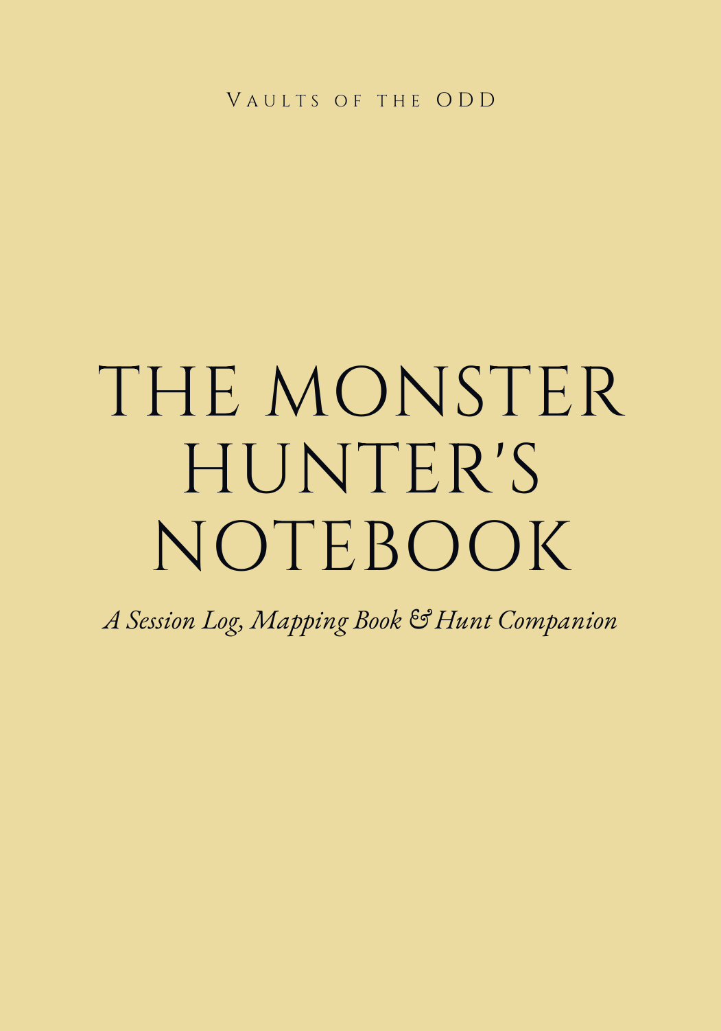 The Monster Hunter's Notebook, gold cover